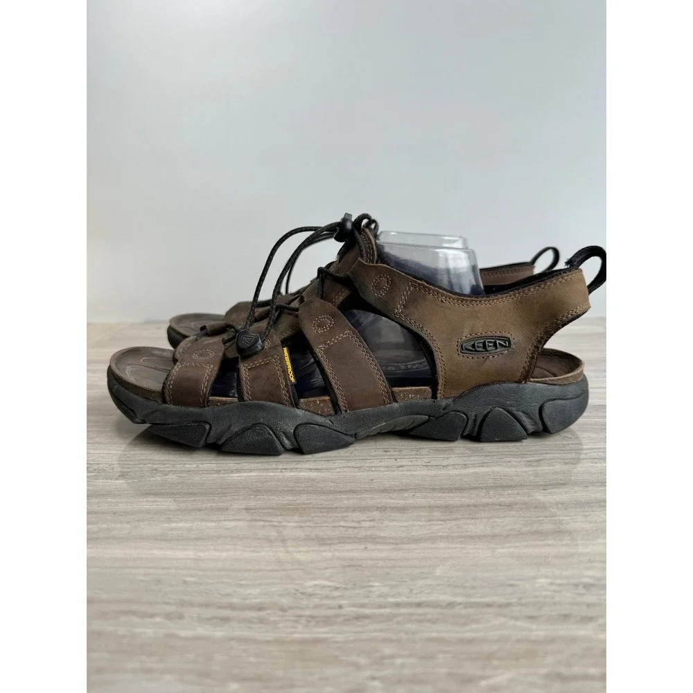 KEEN Sz 14 Daytona II Waterproof Leather Hiking Sandals Brown Gorpcore Outdoor